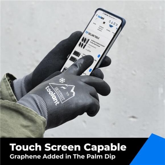 Winter Work Gloves for Men and Women, Touchscreen, Waterproof Gloves for Working - Picture 5 of 8